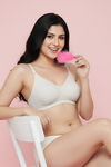 Zivame Double Layered Non Wired 3/4th Coverage Tshirt Bra - Snow White — thumbnail 1